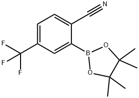 2-(4,4,5,5-TetraMethyl-1,3,2-dioxaborolan-2-yl)-4-(trifluoroMethyl)benzonitrile Structure