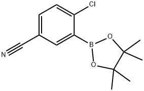 2-氯-5-氰基苯硼酸频呢醇酯,863868-30-8,结构式