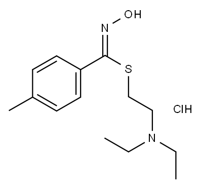 Benzenecarboximidothioic acid, N-hydroxy-4-methyl-, 2-(diethylamino)et hyl ester, monohydrochloride, (Z)-|