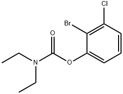 2-BROMO-3-CHLOROPHENYL N,N-DIETHYLCARBAMATE Struktur