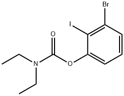 3-BROMO-2-IODOPHENYL N,N-DIETHYLCARBAMATE Structure