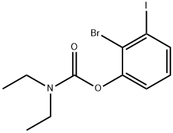 2-BROMO-3-IODOPHENYL N,N-DIETHYLCARBAMATE Structure