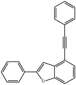 2-PHENYL-4-PHENYLETHYNYLBENZOFURAN Structure