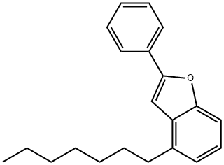 4-HEPTYL-2-PHENYLBENZOFURAN Structure