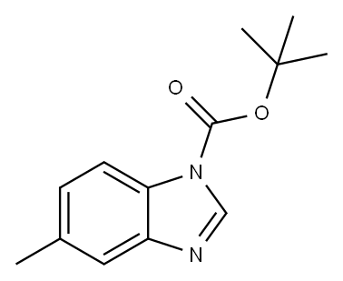 1H-BenziMidazole-1-carboxylic acid, 5-Methyl-, 1,1-diMethylethyl ester 化学構造式