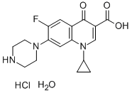 Ciprofloxacin hydrochloride hydrate Structure