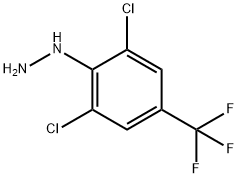 2,6-ジクロロ-4-(トリフルオロメチル)フェニルヒドラジン 化学構造式
