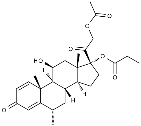 Methylprednisolone aceponate  Structure