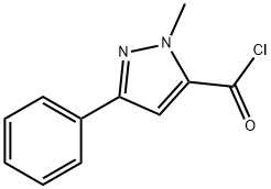 1-メチル-3-フェニル-1H-ピラゾール-5-カルボニルクロリド 化学構造式