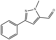 1-メチル-3-フェニル-1H-ピラゾール-5-カルバルデヒド 化学構造式