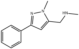 N-METHYL-N-[(1-METHYL-3-PHENYL-1H-PYRAZOL-5-YL)METHYL]AMINE, 864068-98-4, 结构式
