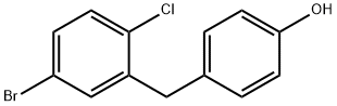 4-(5-溴-2-氯苄基)苯酚 , 864070-18-8, 结构式