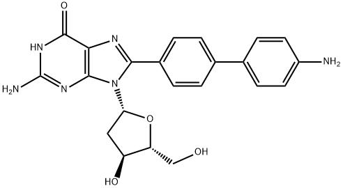N-(deoxyguanosin-8-yl)-4-aminobiphenyl Struktur