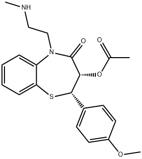 N-去甲盐酸地尔硫卓, 86408-45-9, 结构式