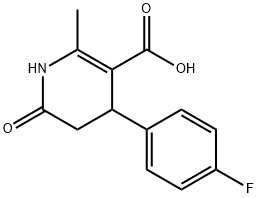 1,4,5,6-Tetrahydro-2-methyl-6-oxo-4-[4-(fluoro)phenyl]-3-pyridinecarboxylic acid Structure