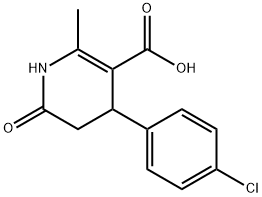 1,4,5,6-Tetrahydro-2-methyl-6-oxo-4-(4-chlorophenyl)-3-pyridinecarboxylic acid Structure