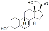 21-hydroxy-9beta,10alpha-pregna-5,7-diene-3-ol-20-one Struktur