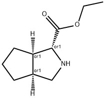环戊二烯并[C]吡咯-1-羧酸,八氢乙酯,(1R,3AS,6AR), 864185-81-9, 结构式