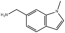 (1-メチル-1H-インドール-6-イル)メチルアミン 化学構造式