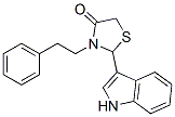 2-(1H-indol-3-yl)-3-phenethyl-thiazolidin-4-one Struktur