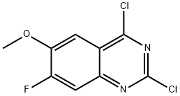 2,4-Dichloro-7-fluoro-6-Methoxy-quinazoline Struktur
