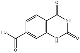 2,4-ジヒドロキシキナゾリン-7-カルボン酸 化学構造式