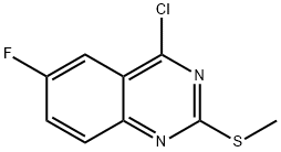 QUINAZOLINE, 4-CHLORO-6-FLUORO-2-(METHYLTHIO)- Structure