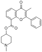 1-Methyl-4-piperidinyl 3-methyl-4-oxo-2-phenyl-4H-1-benzopyran-8-carbo xylate 结构式