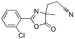 4-Oxazolepropanenitrile,  2-(2-chlorophenyl)-4,5-dihydro-4-methyl-5-oxo- Structure