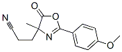 4-Oxazolepropanenitrile,  4,5-dihydro-2-(4-methoxyphenyl)-4-methyl-5-oxo- Structure