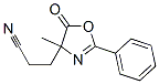 4-Oxazolepropanenitrile,  4,5-dihydro-4-methyl-5-oxo-2-phenyl- Structure