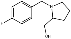 [1-(4-フルオロベンジル)ピロリジン-2-イル]メタノール 化学構造式
