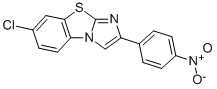 7-CHLORO-2-(4-NITROPHENYL)IMIDAZO[2,1-B]BENZOTHIAZOLE 化学構造式