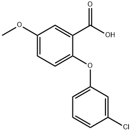 2-(3-CHLOROPHENOXY)-5-METHOXY-BENZOIC ACID Structure