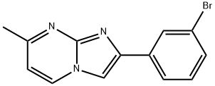2-(3-溴苯基)-咪唑并[1,2-A]-7-甲基嘧啶 结构式