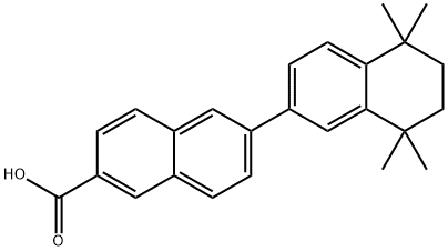 6-(1,2,3,4-tetrahydro-1,1,4,4-tetramethyl-6-naphthyl)-2-naphthalenecarboxylic acid 化学構造式
