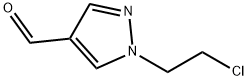 1-(2-クロロエチル)-1H-ピラゾール-4-カルブアルデヒド 化学構造式