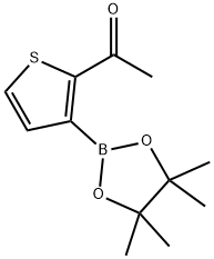 1-[3-(4,4,5,5-TETRAMETHYL-[1,3,2]DIOXABOROLAN-2-YL)-THIOPHEN-2-YL]-ETHANONE Structure