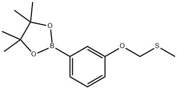 4,4,5,5-TETRAMETHYL-2-(3-METHYLSULFANYLMETHOXY-PHENYL)-[1,3,2]DIOXABOROLANE Struktur