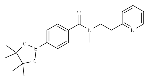 N-METHYL-N-(2-PYRIDIN-2-YL-ETHYL)-4-(4,4,5,5-TETRAMETHYL-[1,3,2]DIOXABOROLAN-2-YL)-BENZAMIDE Struktur