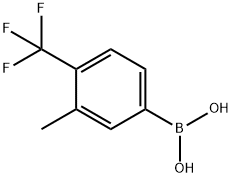 3-甲基-4-三氟甲基苯硼酸, 864759-67-1, 结构式