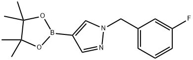 1-(3-氟苄基)吡唑-4-硼酸频哪醇酯, 864771-96-0, 结构式