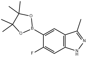 6-FLUORO-3-METHYL-5-(4,4,5,5-TETRAMETHYL-[1,3,2]DIOXABOROLAN-2-YL)-1H-INDAZOLE Structure