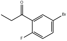 1-(5-ブロモ-2-フルオロフェニル)プロパン-1-オン 化学構造式