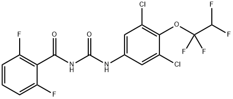 N-[[3,5-ジクロロ-4-(1,1,2,2-テトラフルオロエトキシ)フェニル]カルバモイル]-2,6-ジフルオロベンズアミド 化学構造式