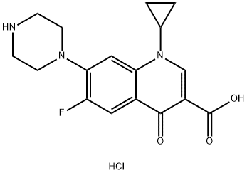 环丙沙星盐酸盐,86483-48-9,结构式