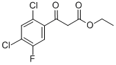 ETHYL 2,4-DICHLORO-5-FLUOROBENZOYLACETATE 化学構造式