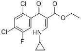 (Z)-3-CYCLOPROPYLAMINO-2-(2,4-DICHLORO-5-FLUORO-BENZOYL)-ACRYLIC ACID ETHYL ESTER 化学構造式