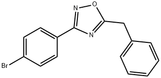 5-ベンジル-3-(4-ブロモフェニル)-1,2,4-オキサジアゾール 化学構造式
