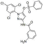 5-Phenylsulfonyloxy-3-(m-aminobenzoylamino)-1-(2,4,6-trichlorophenyl)-1H-pyrazole Structure